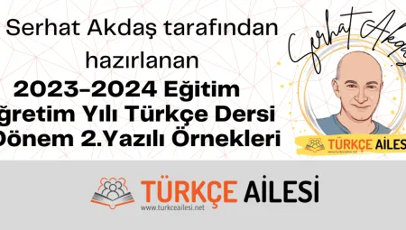 2023-2024 Eğitim Öğretim Yılı 1.Dönem 2. Yazılı Örnekleri