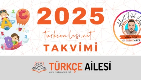 Türkçe Ailesi 2025 Takvimi